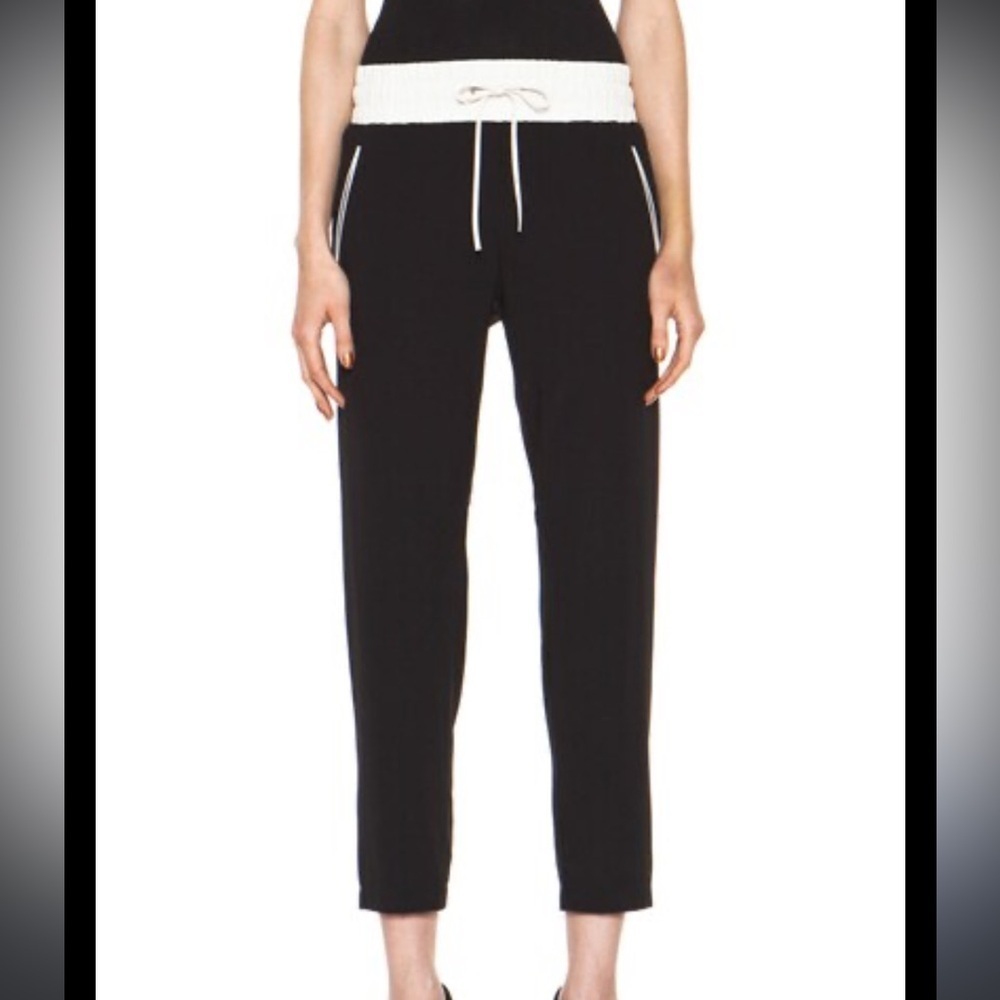 Rag & Bone Silk Black Easy Crop Pants XS